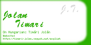 jolan timari business card